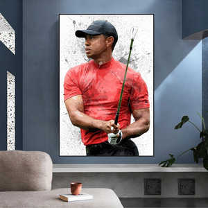 Tiger Woods Canvas Wall Art: Captivating Sports Memorabilia-Wall Posters