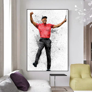 Tiger Woods Canvas Wall Art – Décor for Golf Enthusiasts-Wall Posters