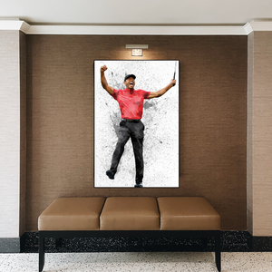 Tiger Woods Canvas Wall Art – Décor for Golf Enthusiasts-Wall Posters
