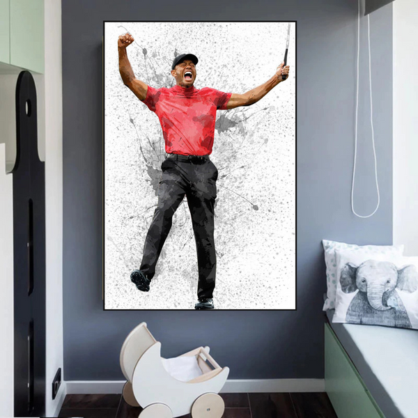 Tiger Woods Canvas Wall Art - Exclusive Collection-Wall Posters