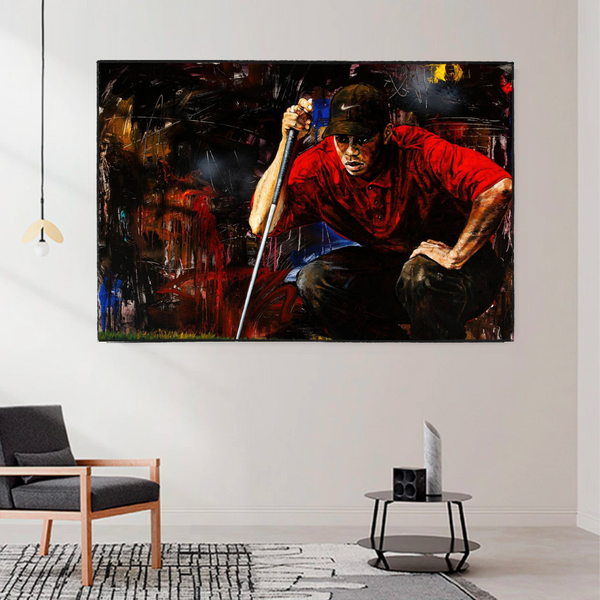 Tiger Woods Canvas Wall Art: Express Your Love for Golf-Wall Posters