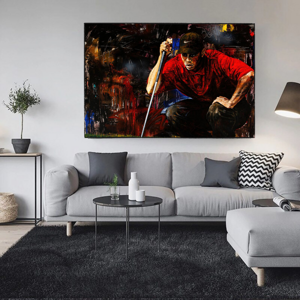 Tiger Woods Canvas Wall Art: Express Your Love for Golf-Wall Posters