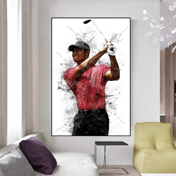 Tiger Woods Canvas Wall Art – Inspiring Sports Memorabilia-Wall Posters