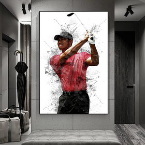 Tiger Woods Canvas Wall Art – Inspiring Sports Memorabilia-Wall Posters