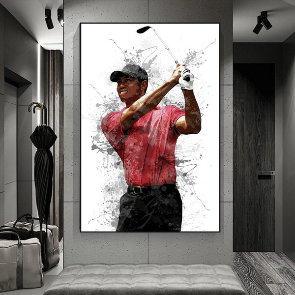 Tiger Woods Canvas Wall Art – Inspiring Sports Memorabilia-Wall Posters