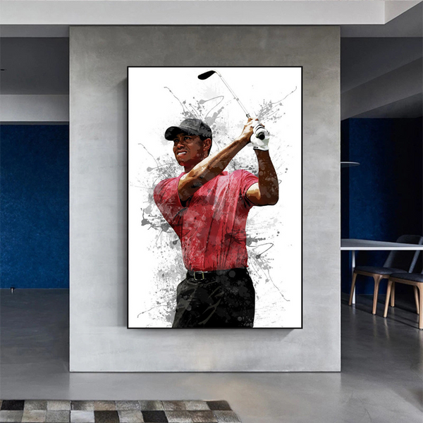Tiger Woods Canvas Wall Art – Inspiring Sports Memorabilia-Wall Posters