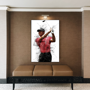 Tiger Woods Canvas Wall Art – Inspiring Sports Memorabilia-Wall Posters