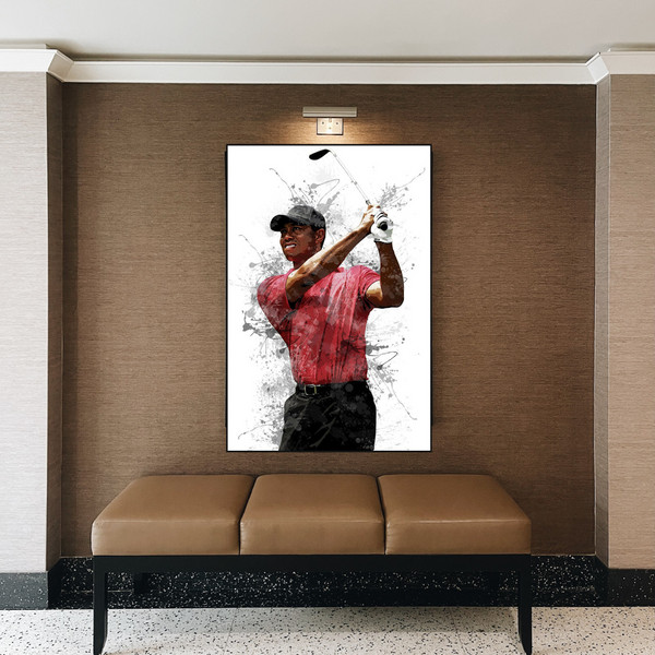 Tiger Woods Canvas Wall Art – Inspiring Sports Memorabilia-Wall Posters