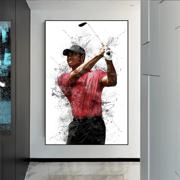 Tiger Woods Canvas Wall Art – Inspiring Sports Memorabilia-Wall Posters