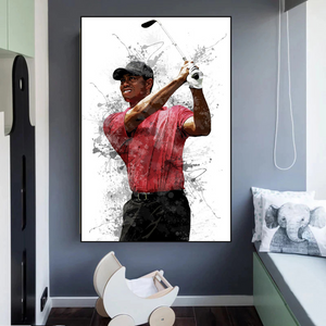 Tiger Woods Canvas Wall Art – Inspiring Sports Memorabilia-Wall Posters