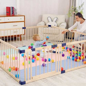 Toddler Wooden Play Fence - Perfect Playpen Fencing-Playpen and Ball Pits