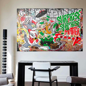 Tom and Jerry Canvas Wall Art-Wall Posters