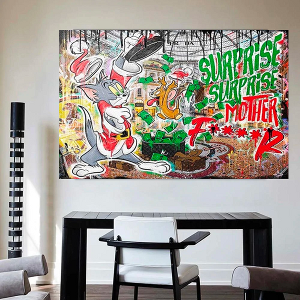 Tom and Jerry Canvas Wall Art-Wall Posters