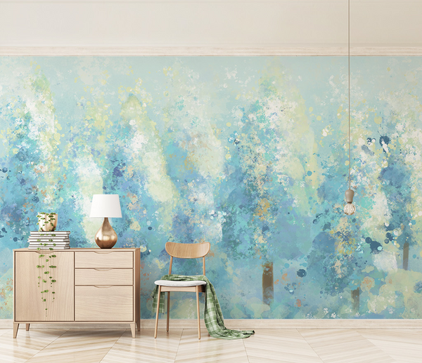 Tree Painting Colours Wallpaper Murals - Vibrant Décor-Trees Wallpaper