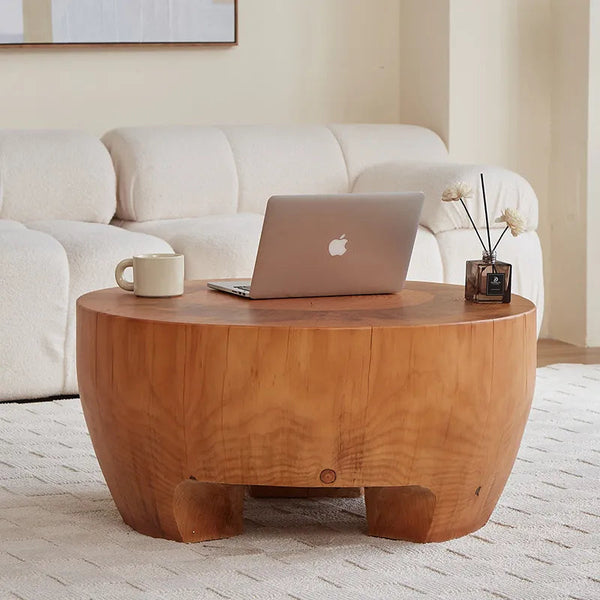 Tree Trunk Solid Wood Coffee Table-Coffee Table