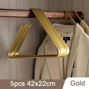 Triangle Clothes Hangers 5pcs Solid Metal-Drying Racks & Hangers