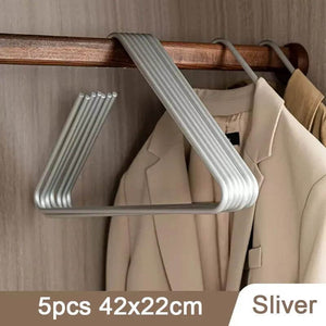 Triangle Clothes Hangers 5pcs Solid Metal-Drying Racks & Hangers