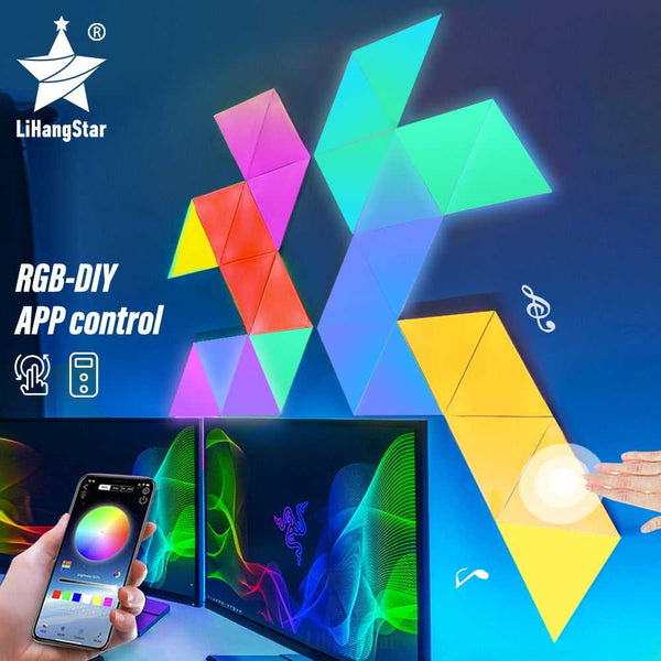 Triangle LED Light Panels - App Remote Gaming Light-