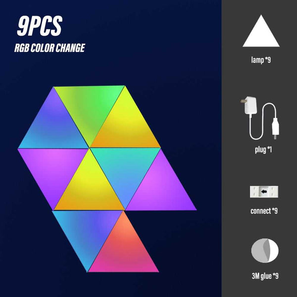 Triangle LED Light Panels - App Remote Gaming Light-