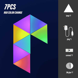 Triangle LED Light Panels - App Remote Gaming Light-