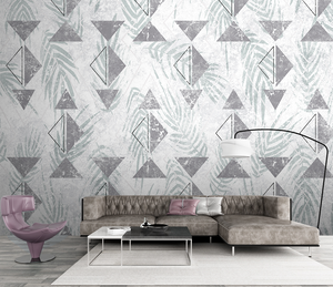 Triangular Pattern Leaves Wallpaper Murals-Geometric Shapes Wallpaper
