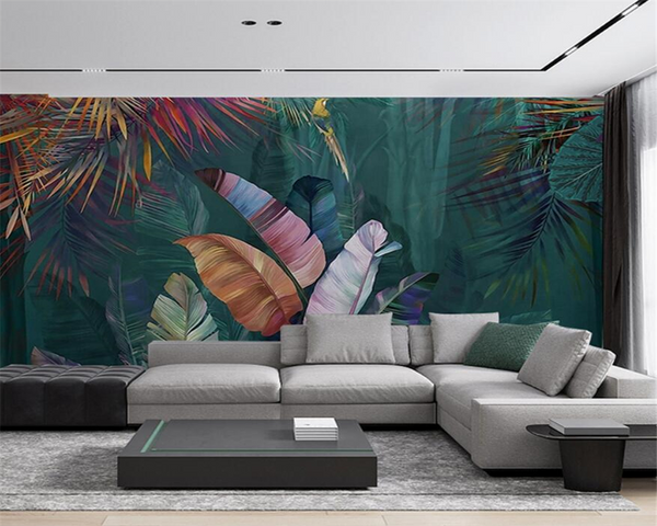 Tropical Jungle Wallpaper Mural – Transform your Space-Flower & Leaf Wallpaper