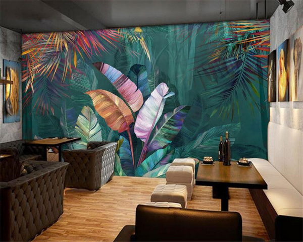 Tropical Jungle Wallpaper Mural – Transform your Space-Flower & Leaf Wallpaper