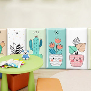 Tropical Rainforest Theme: Kids Wall Cushion Decals-Anti Collision Padded Wall Stickers