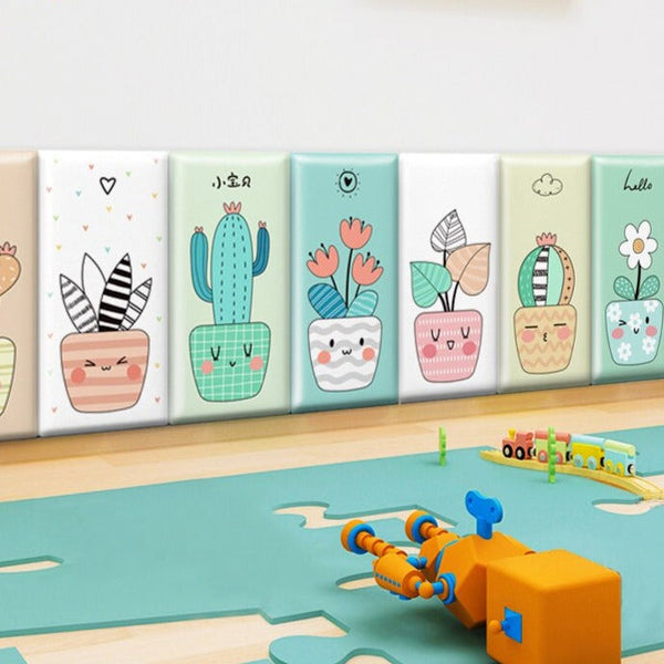 Tropical Rainforest Theme: Kids Wall Cushion Decals-Anti Collision Padded Wall Stickers