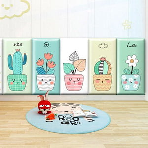 Tropical Rainforest Theme: Kids Wall Cushion Decals-Anti Collision Padded Wall Stickers