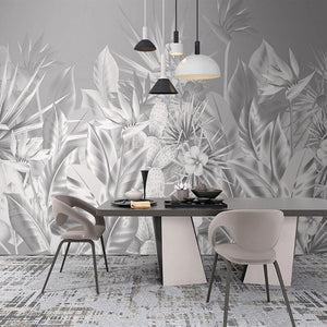 Tropical Wallpaper - Lush Paradise with Exquisite Designs-Flower & Leaf Wallpaper