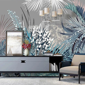 Tropical Wallpaper Mural - Lush Green Jungle Theme-Flower & Leaf Wallpaper