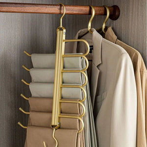 Trousers 6 in 1 Folding 360° Rotatable Aluminium Alloy Hangers-Drying Racks & Hangers