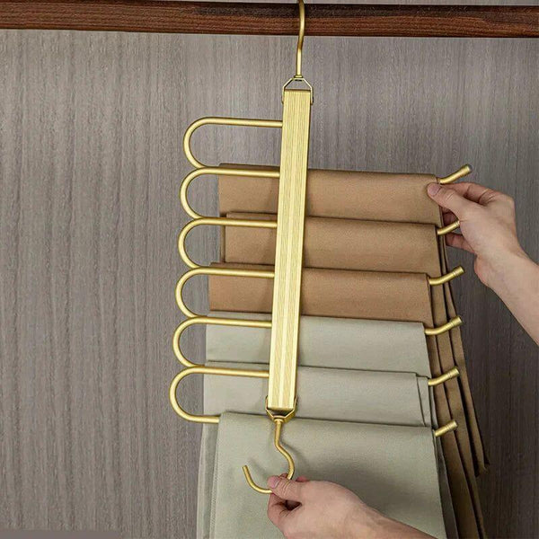Trousers 6 in 1 Folding 360° Rotatable Aluminium Alloy Hangers-Drying Racks & Hangers