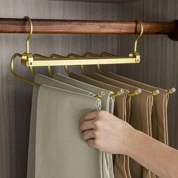 Trousers 6 in 1 Folding 360° Rotatable Aluminium Alloy Hangers-Drying Racks & Hangers