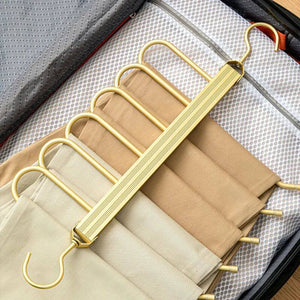 Trousers 6 in 1 Folding 360° Rotatable Aluminium Alloy Hangers-Drying Racks & Hangers