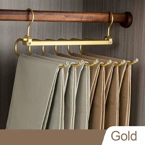 Trousers 6 in 1 Folding 360° Rotatable Aluminium Alloy Hangers-Drying Racks & Hangers