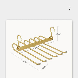 Trousers 6 in 1 Folding 360° Rotatable Aluminium Alloy Hangers-Drying Racks & Hangers