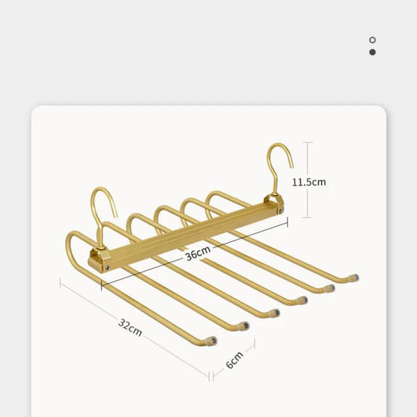 Trousers 6 in 1 Folding 360° Rotatable Aluminium Alloy Hangers-Drying Racks & Hangers
