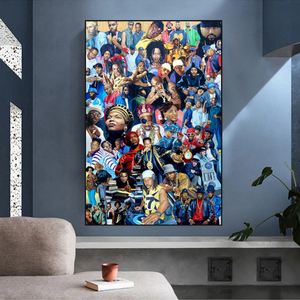 TuPac Biggie Smalls Poster: Hip Hop Legends Canvas Wall Art-Wall Posters