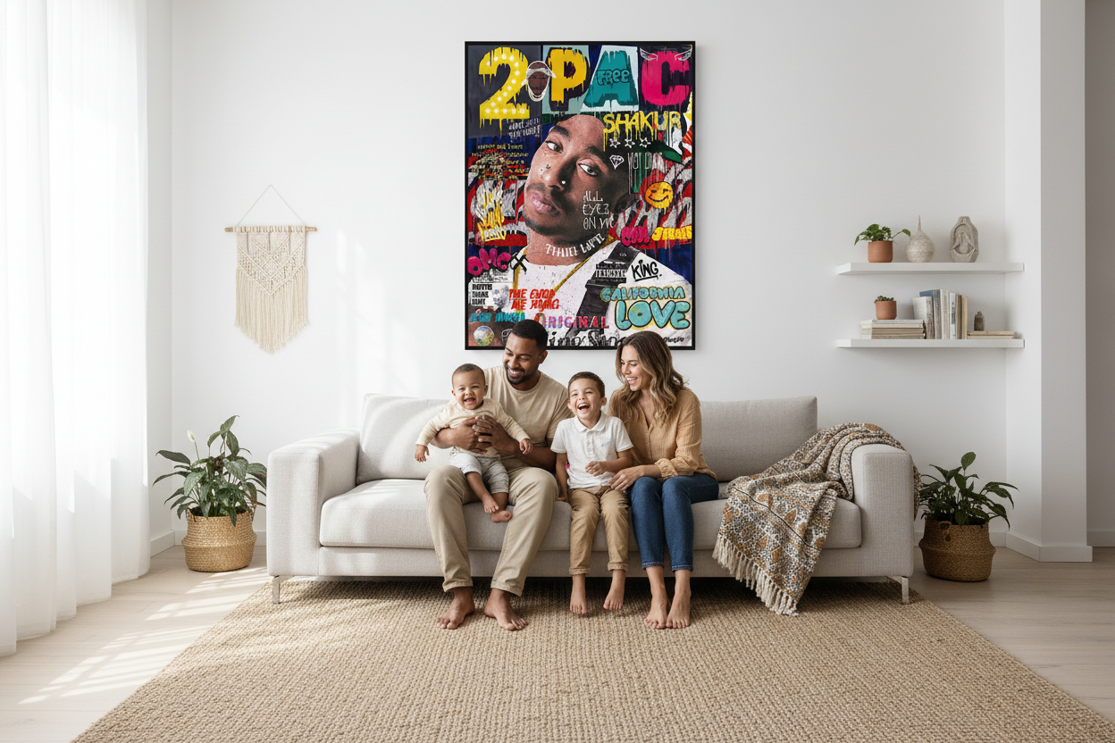 TuPac Rapper Canvas Wall Art: Unique & Vibrant Designs