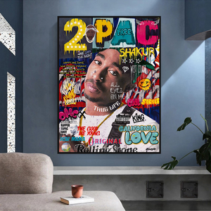 TuPac Rapper Canvas Wall Art: Unique & Vibrant Designs-Wall Posters