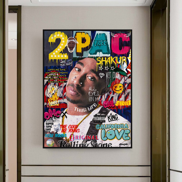 TuPac Rapper Canvas Wall Art: Unique & Vibrant Designs-Wall Posters