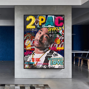 TuPac Rapper Canvas Wall Art: Unique & Vibrant Designs-Wall Posters