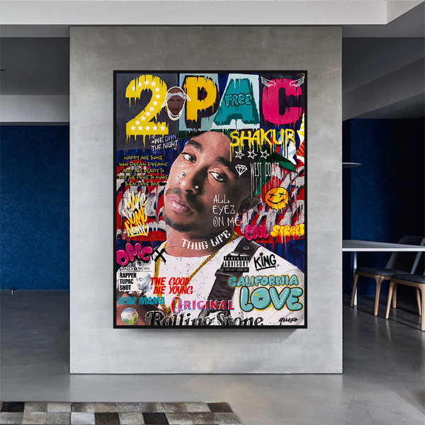 TuPac Rapper Canvas Wall Art: Unique & Vibrant Designs-Wall Posters