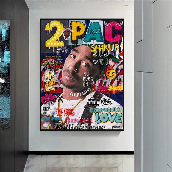 TuPac Rapper Canvas Wall Art: Unique & Vibrant Designs-Wall Posters