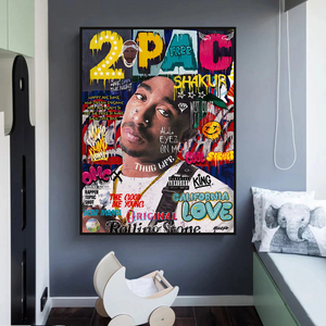 TuPac Rapper Canvas Wall Art: Unique & Vibrant Designs-Wall Posters