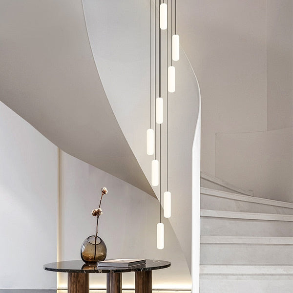 Tubes: Staircase Chandelier - Exquisite Lighting Solution-Staircase Chandelier