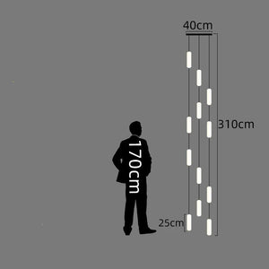 Tubes: Staircase Chandelier - Exquisite Lighting Solution-Staircase Chandelier