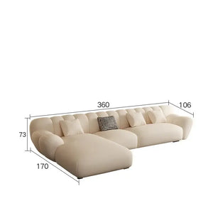 Tulip Loveseat Lounge Corner Sofa Set-Sofa Set